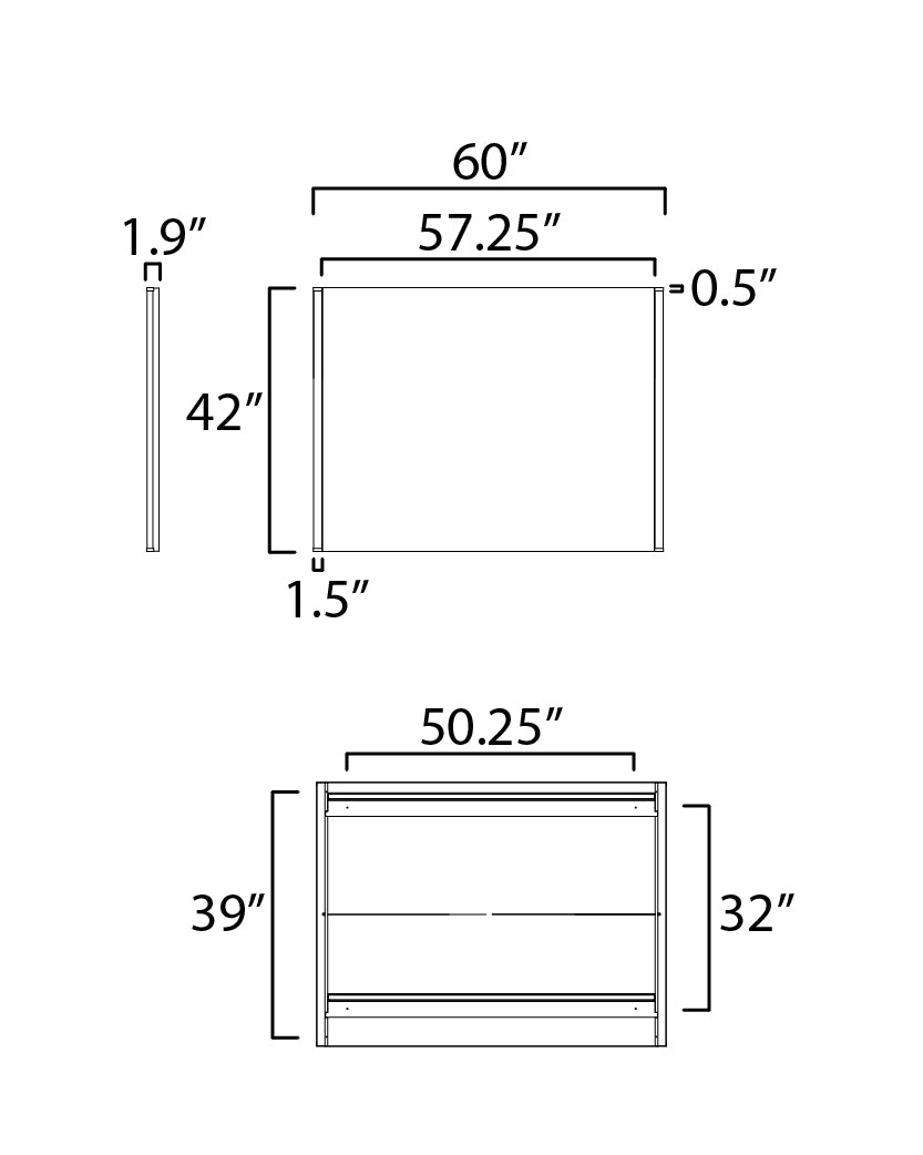 Luminance W60 x H42 LED Mirror 3000k Polished Chrome by ET2