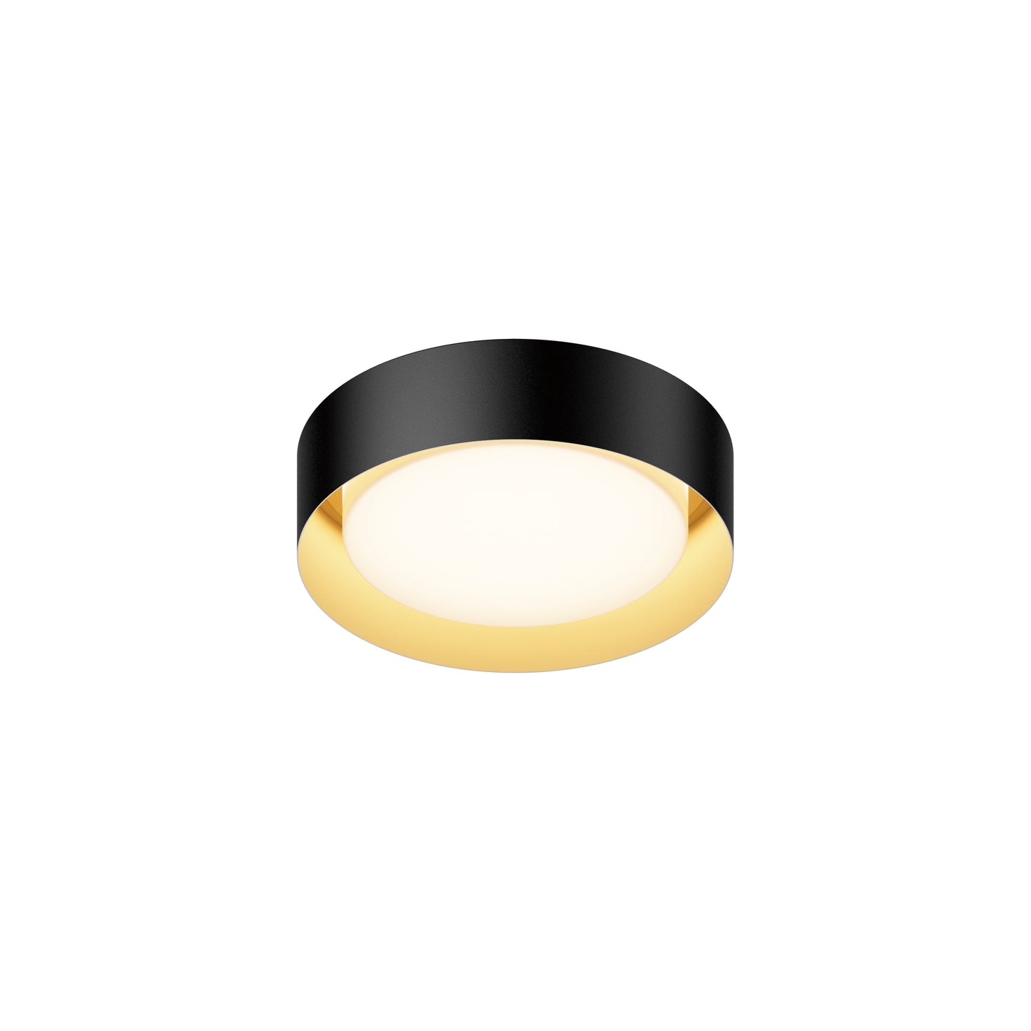 Echo 13" LED Flush Mount Black/Gold by ET2