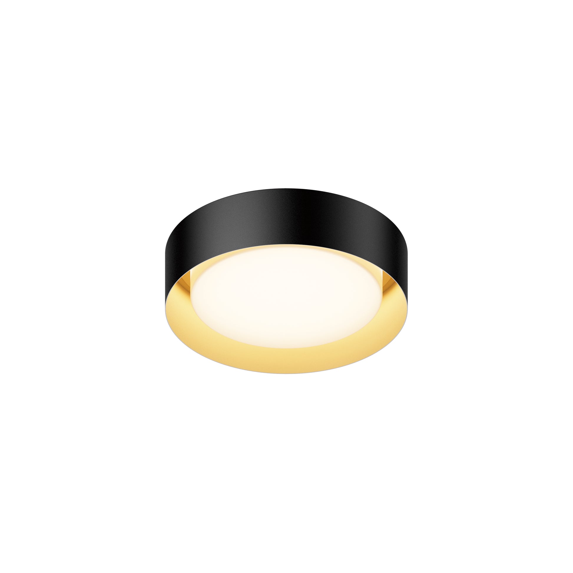 Echo 13" LED Flush Mount Black/Gold by ET2