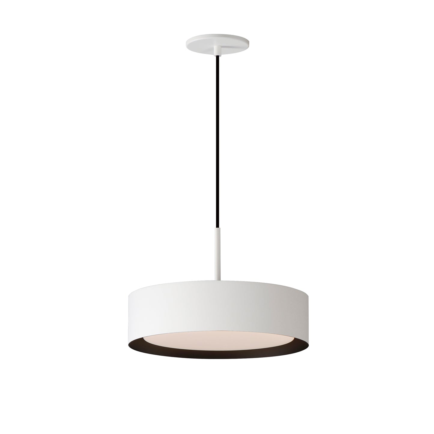 Echo 13" LED Pendant White/Black by ET2