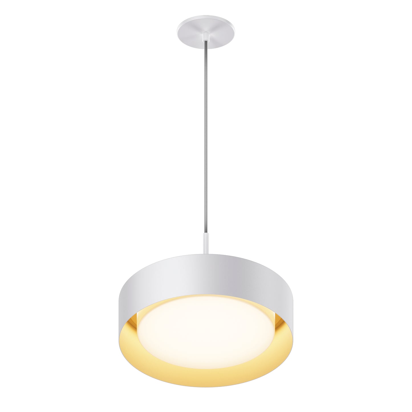Echo 13" LED Pendant White/Gold by ET2