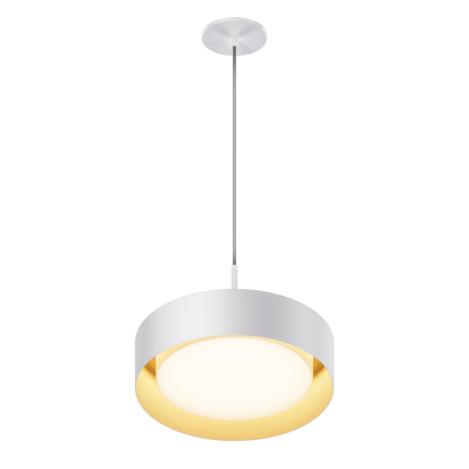 Echo 13" LED Pendant White/Gold by ET2