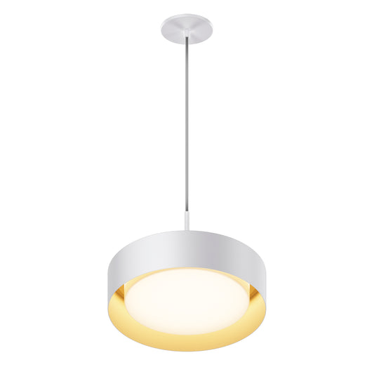 Echo 13" LED Pendant White/Gold by ET2