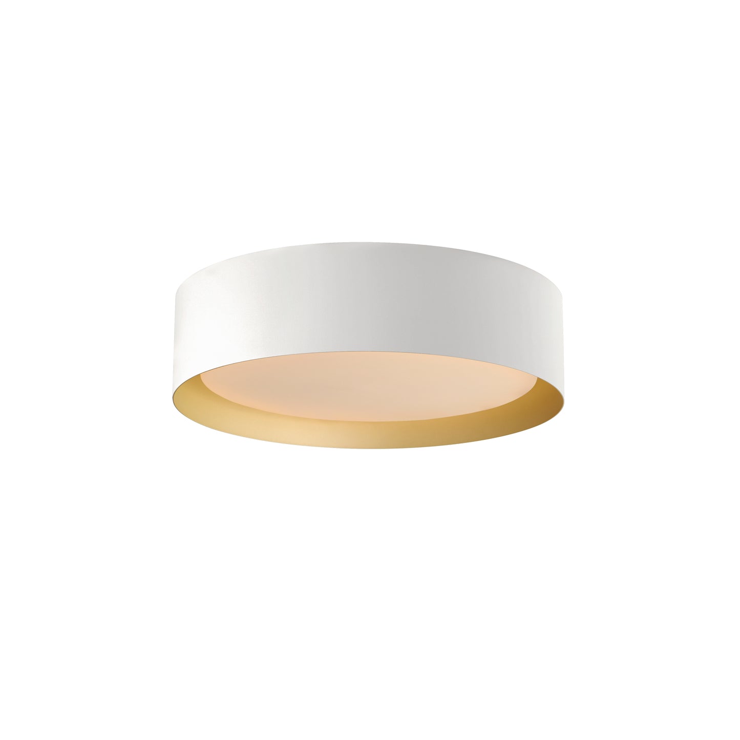 Echo 16" LED Flush Mount White/Gold by ET2