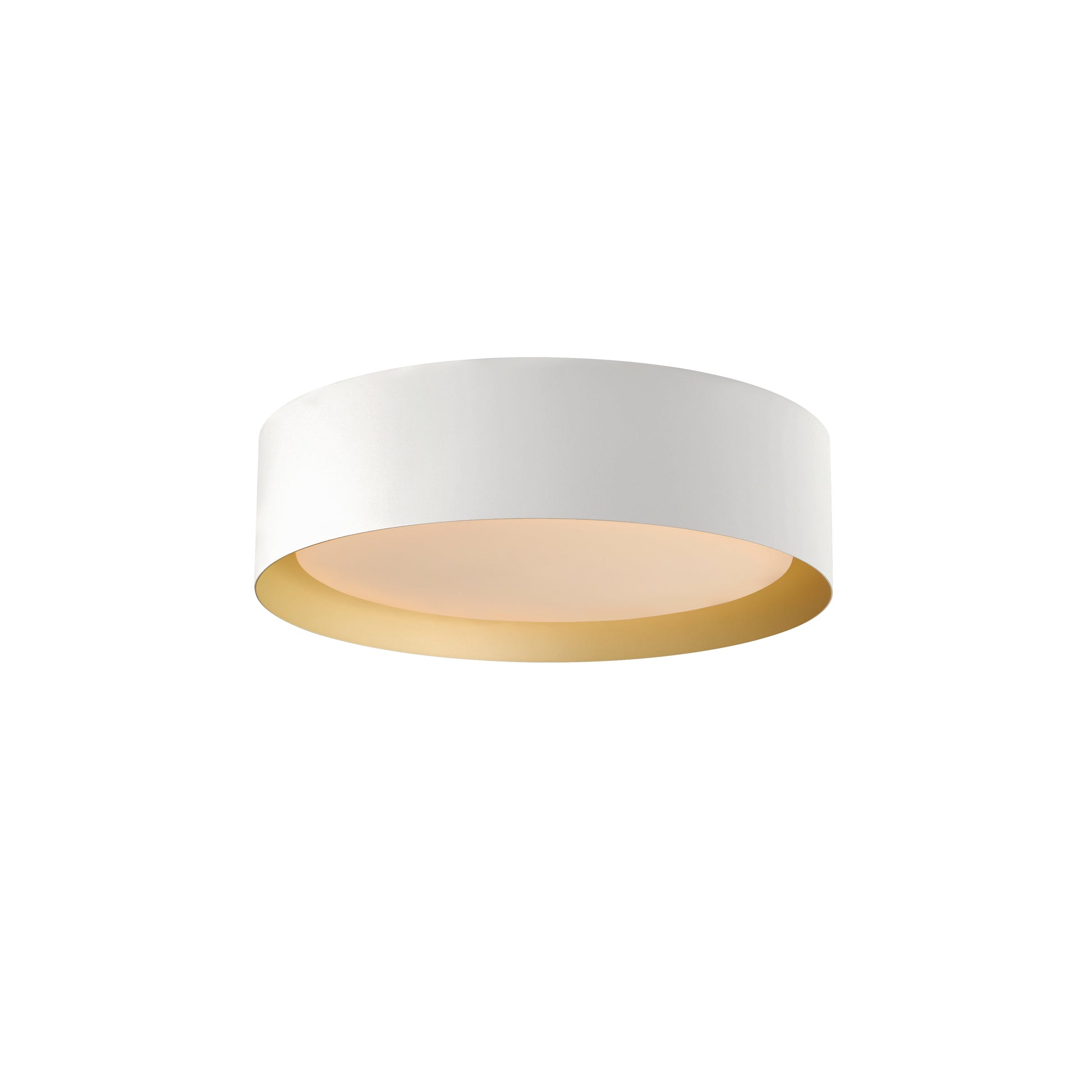 Echo 16" LED Flush Mount White/Gold by ET2
