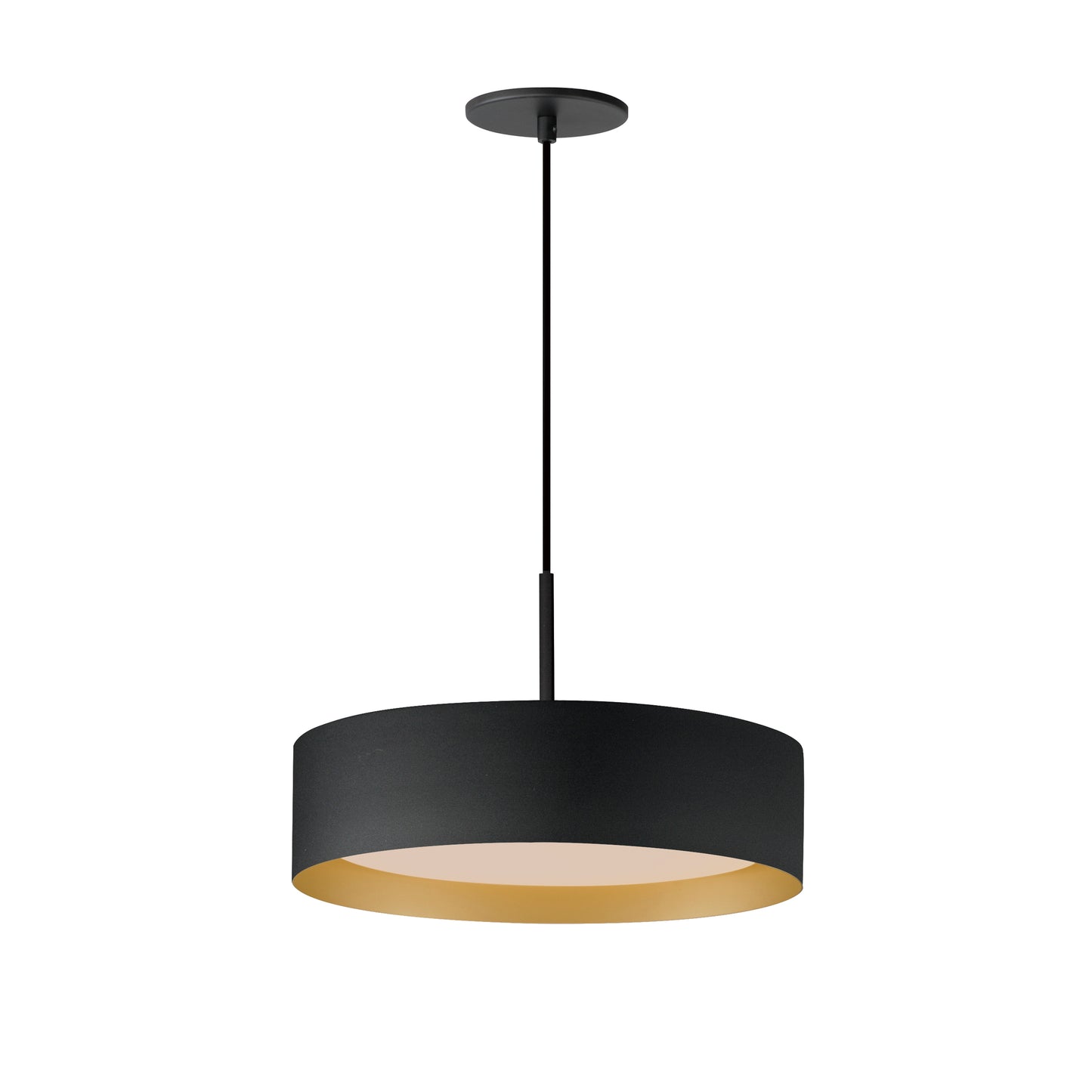 Echo 16" LED Pendant Black/Gold by ET2