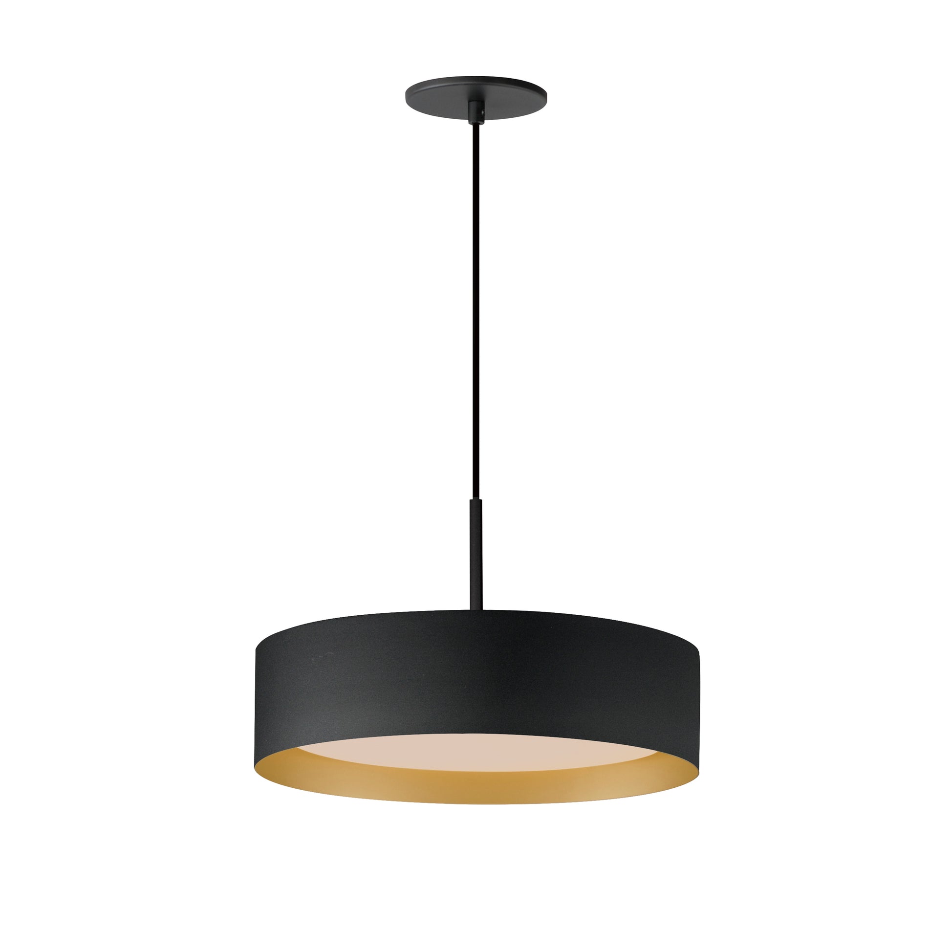 Echo 16" LED Pendant Black/Gold by ET2