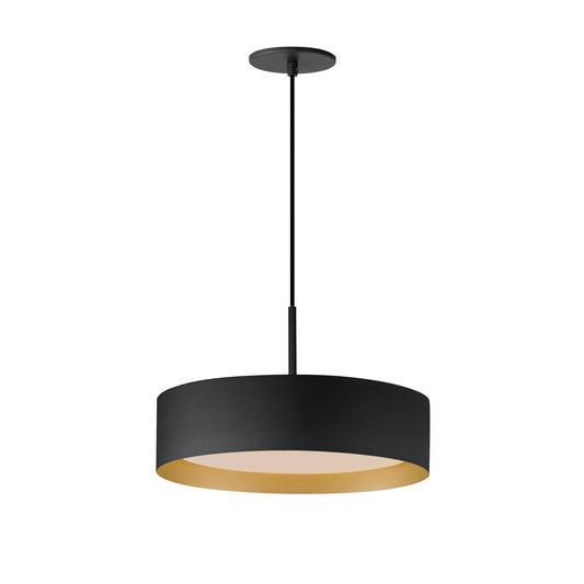 Echo 16" LED Pendant Black/Gold by ET2