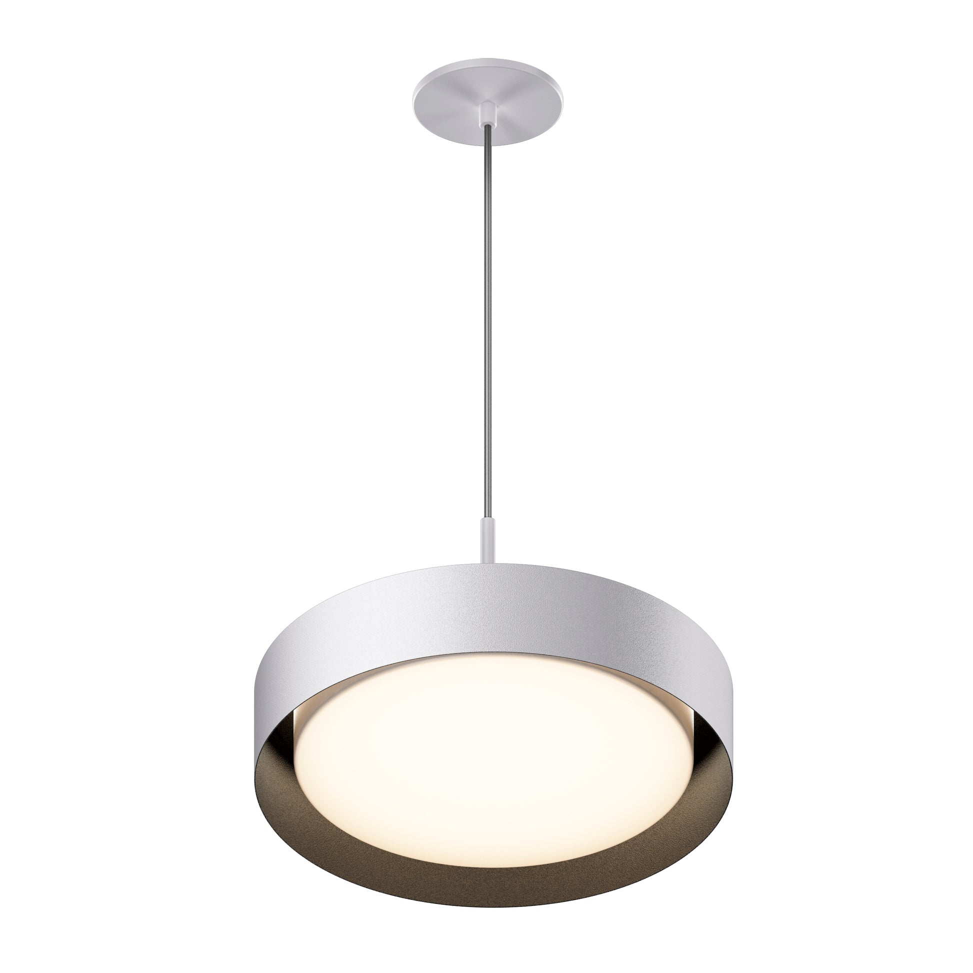 Echo 16" LED Pendant White/Black by ET2