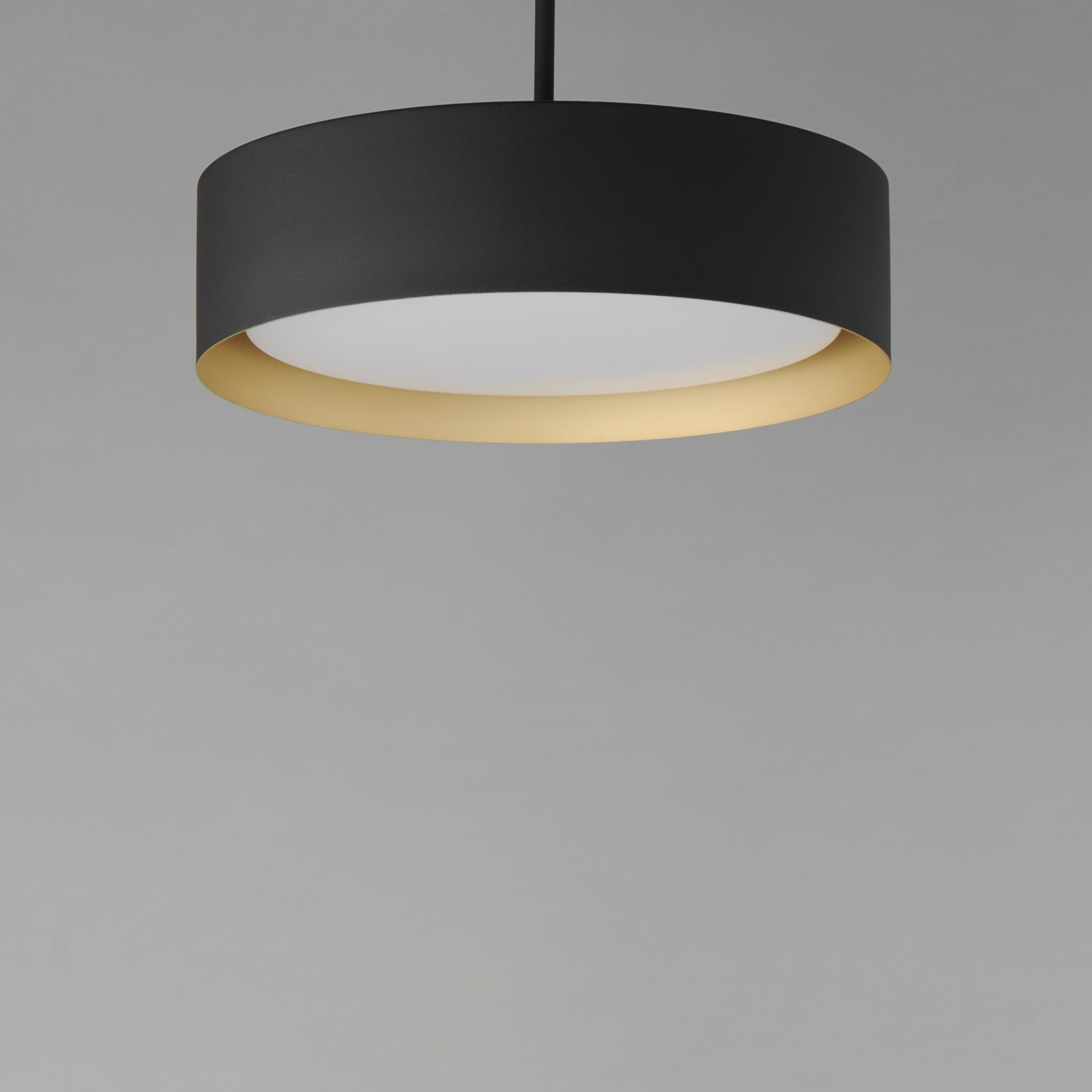 Echo 16" LED Pendant Black/Gold by ET2