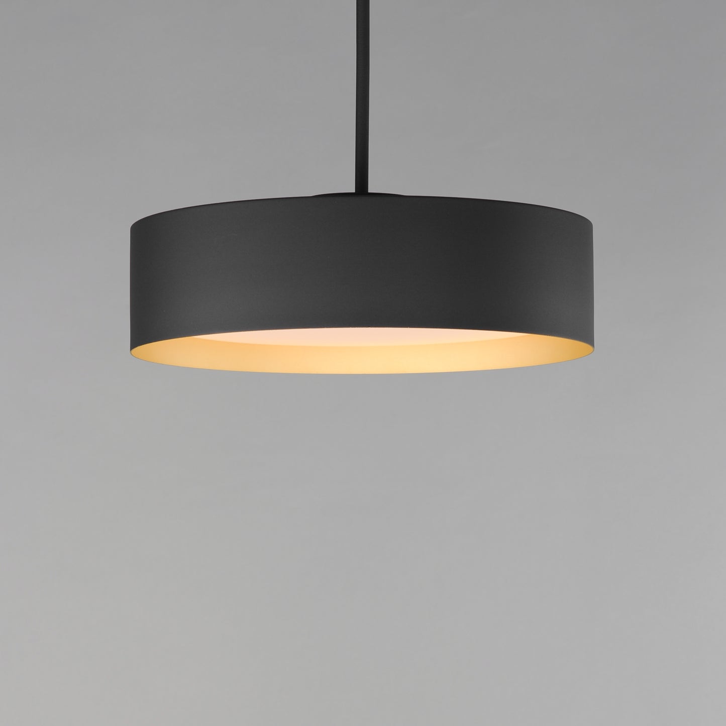 Echo 16" LED Pendant Black/Gold by ET2