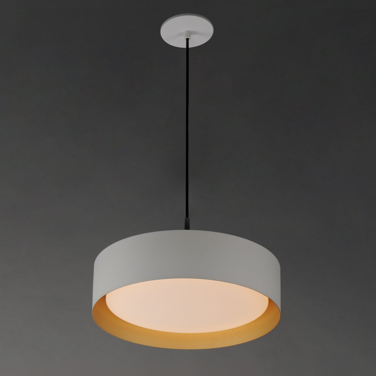 Echo 16" LED Pendant White/Gold by ET2