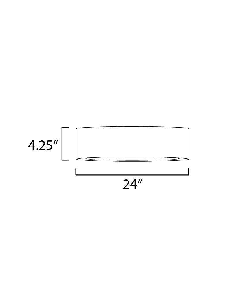 Echo 24" LED Flush Mount White/Gold by ET2