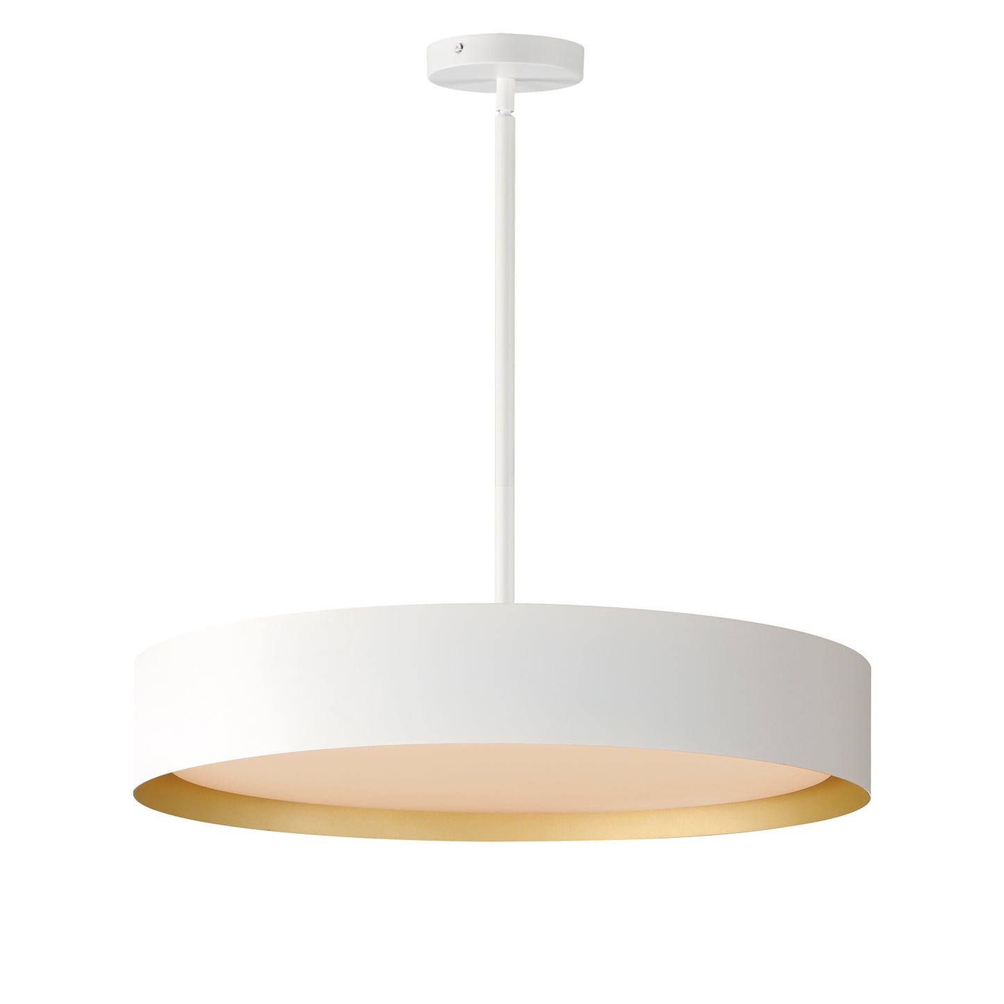 Echo 24" LED Pendant White/Gold by ET2