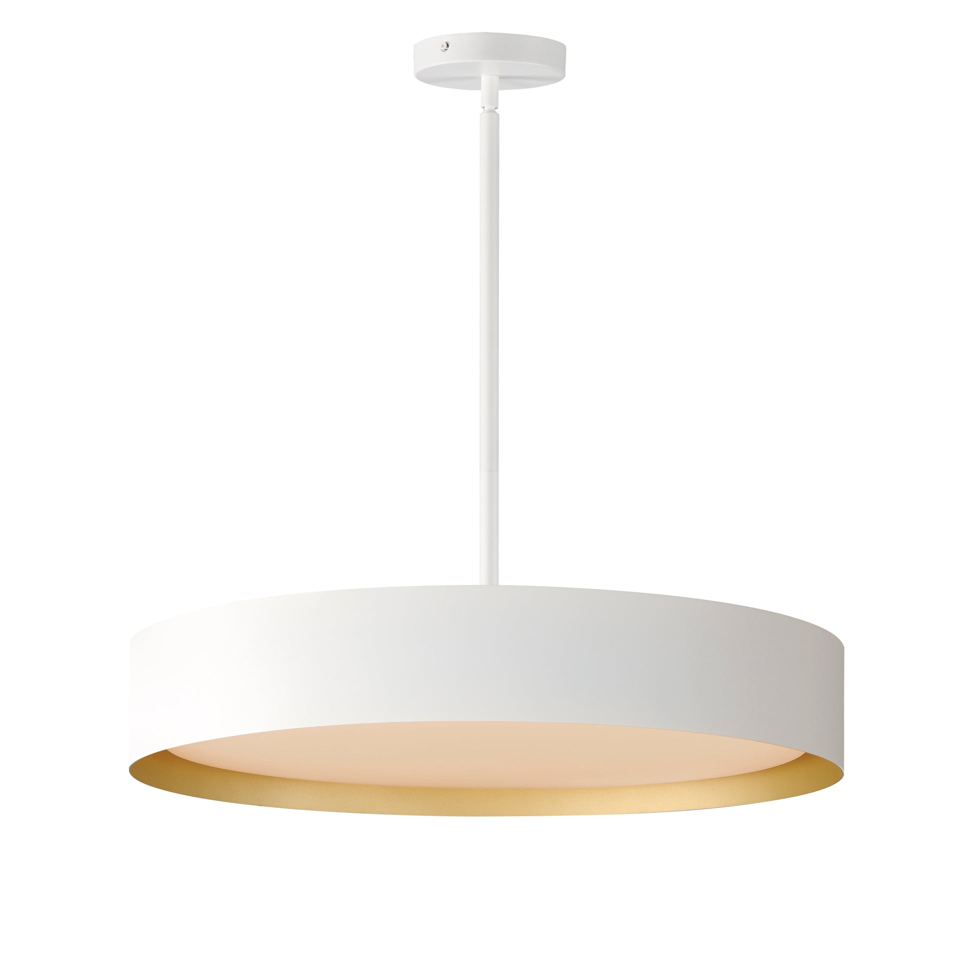 Echo 24" LED Pendant White/Gold by ET2