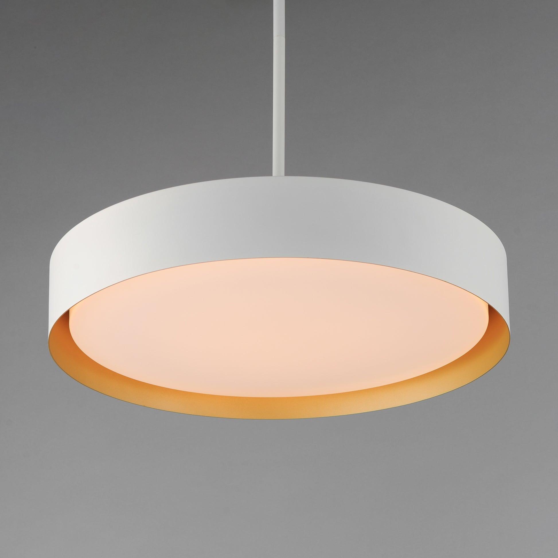 Echo 24" LED Pendant White/Gold by ET2