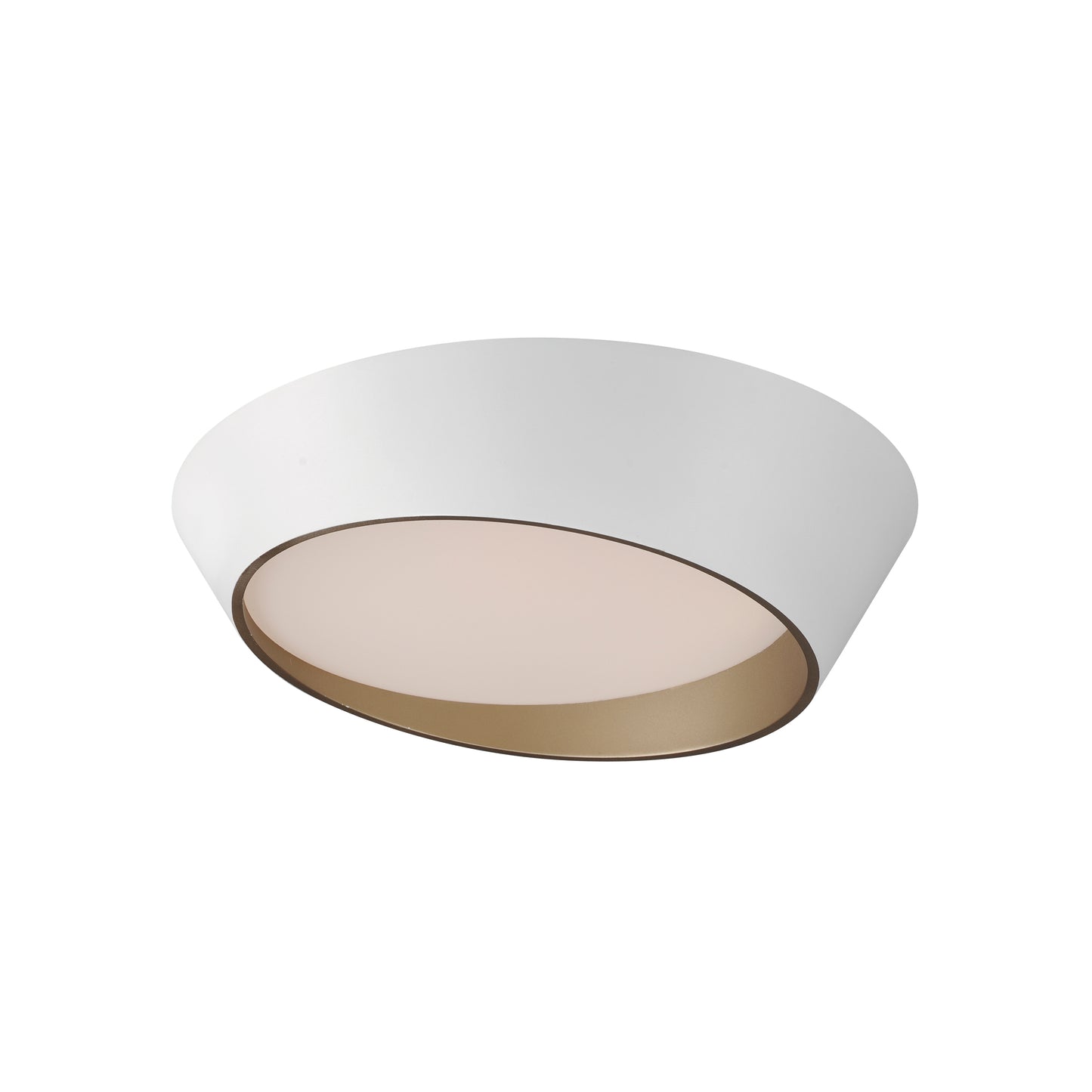 Slant 19.75" LED Flush Mount White/Gold by ET2