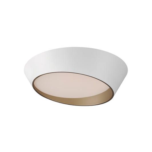 Slant 19.75" LED Flush Mount White/Gold by ET2