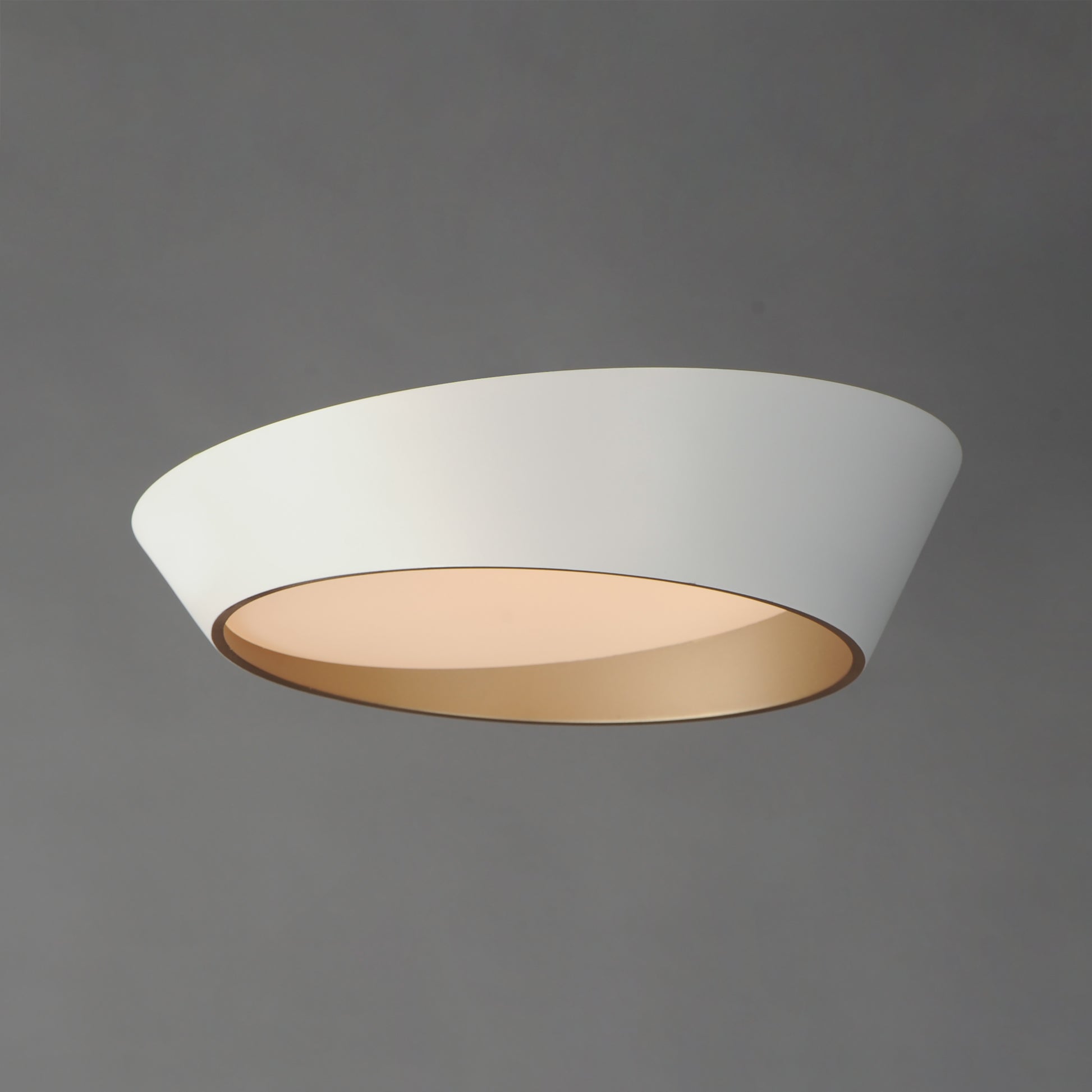 Slant 19.75" LED Flush Mount White/Gold by ET2