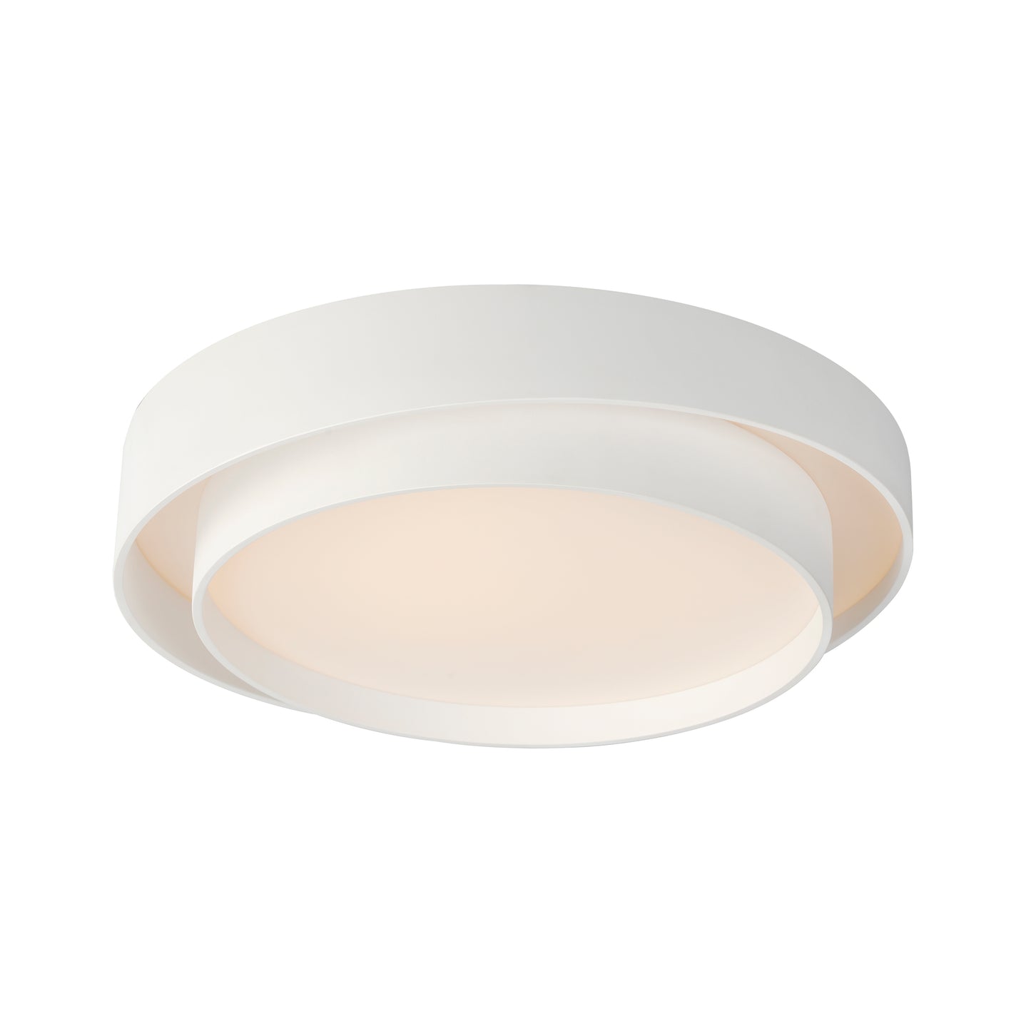 Ziggurat 24" LED Flush Mount White by ET2
