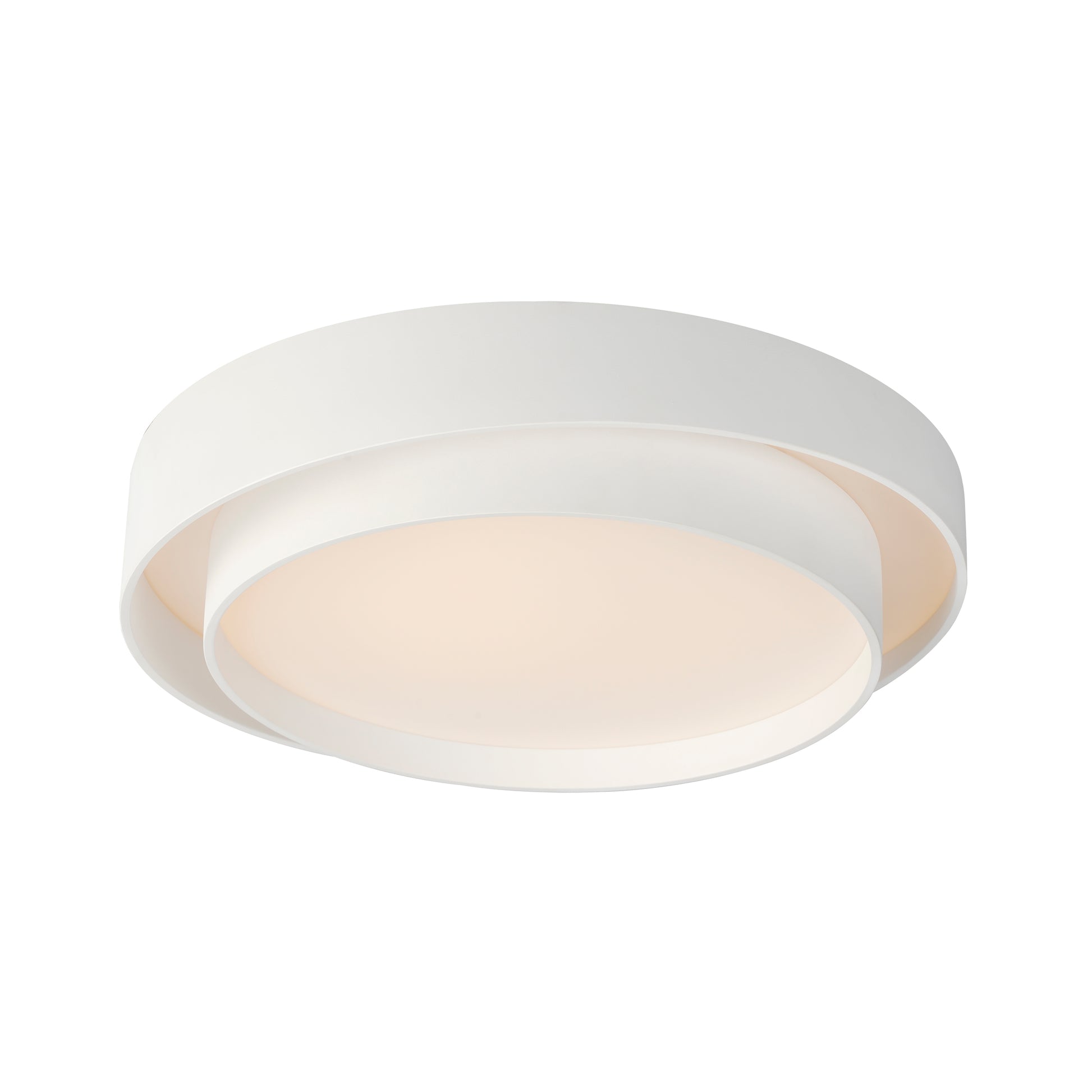 Ziggurat 24" LED Flush Mount White by ET2