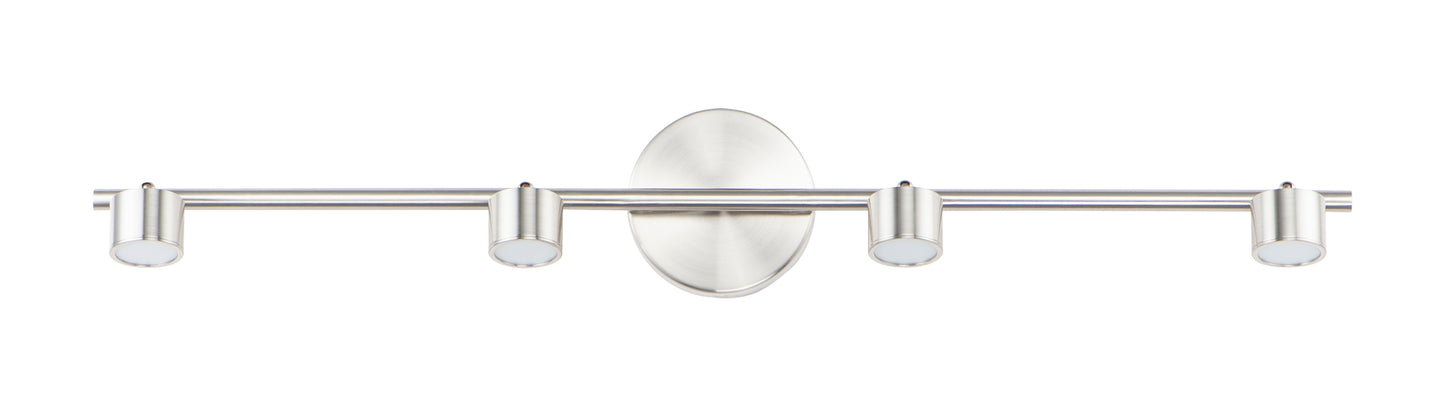 Taylor 4-Light Fixed Rail LED Track Light Satin Nickel by ET2