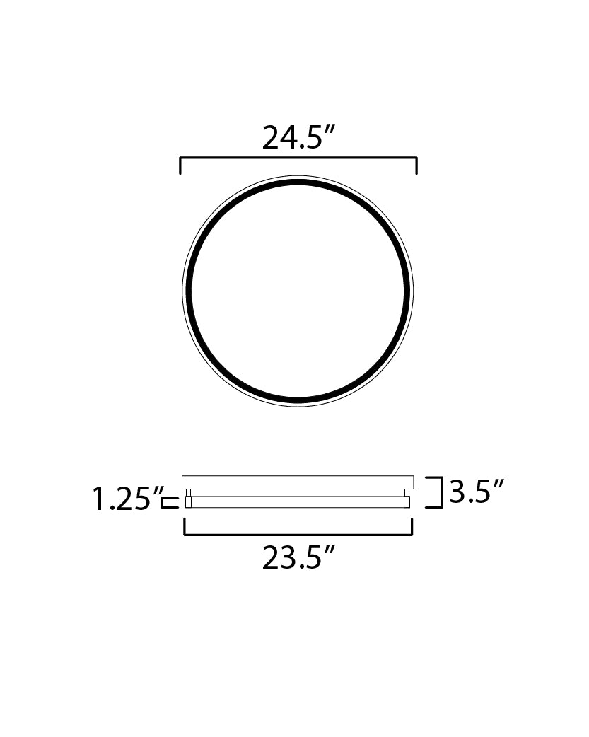 Groove 24" Flush Mount 5CCT Select Black by ET2