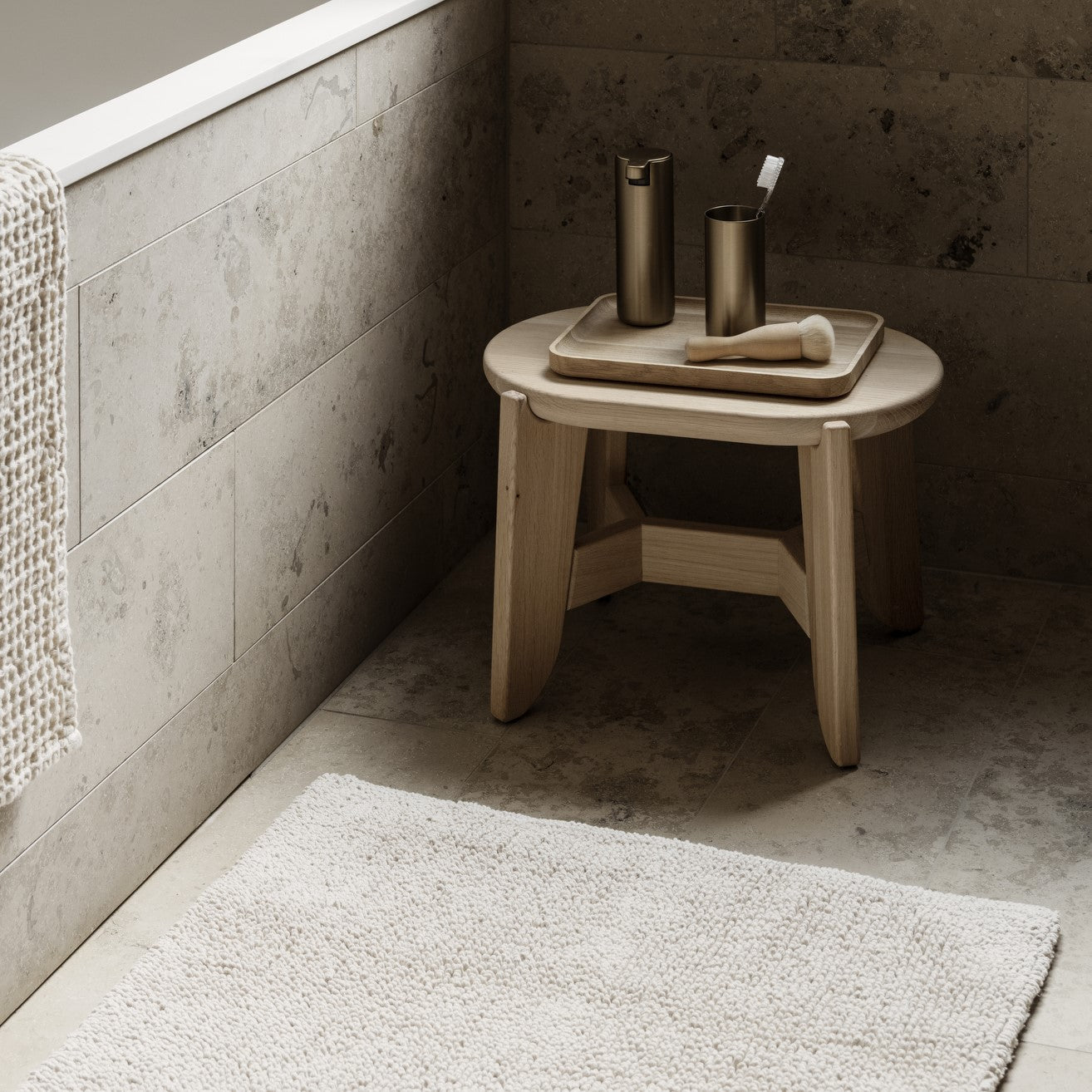 blomus Oku Oak Rectangular Tray Natural Medium