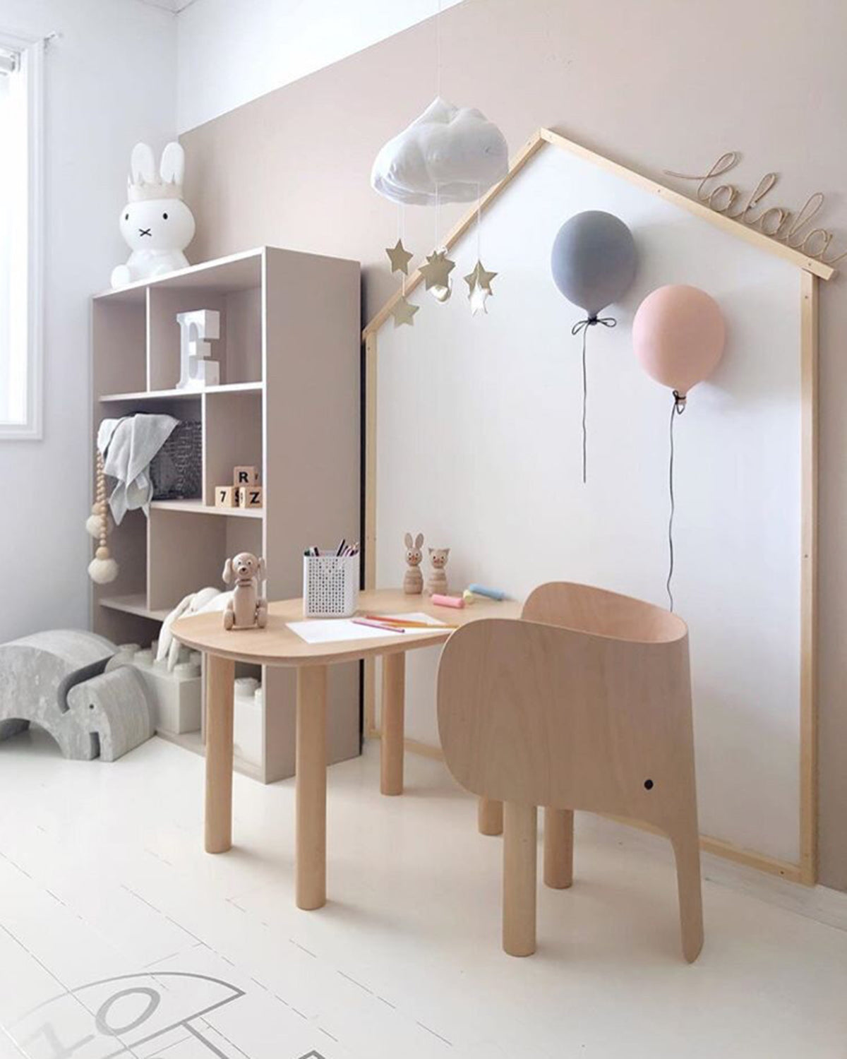 EO Play Elephant Table in natural beech – shown with Elephant Chairs (sold separately) (photo 2 of 8)