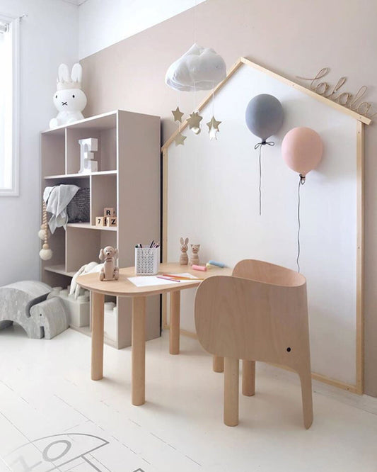 EO Play Elephant Table in natural beech – shown with Elephant Chairs (sold separately) (photo 2 of 8)