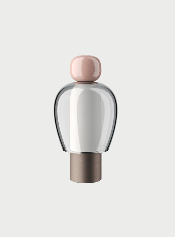 Rechargeable designer lamp with dimmable warm LED lighting
