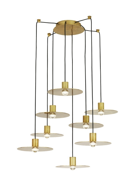 Eaves 8 Light Warm LED Adjustable Chandelier by Visual & Comfort & Co