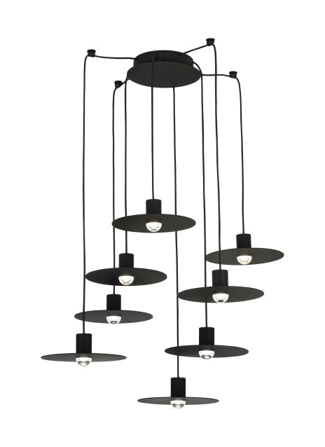 Eaves 8 Light Warm LED Adjustable Chandelier by Visual & Comfort & Co