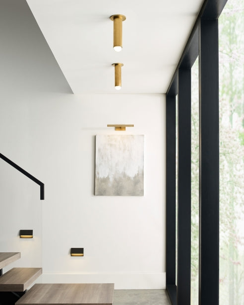 Ebell Natural Brass 10-inch Ceiling Light by Visual & Comfort & Co