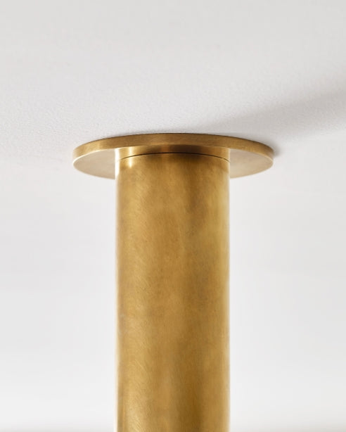 Ebell Natural Brass 10-inch Ceiling Light by Visual & Comfort & Co