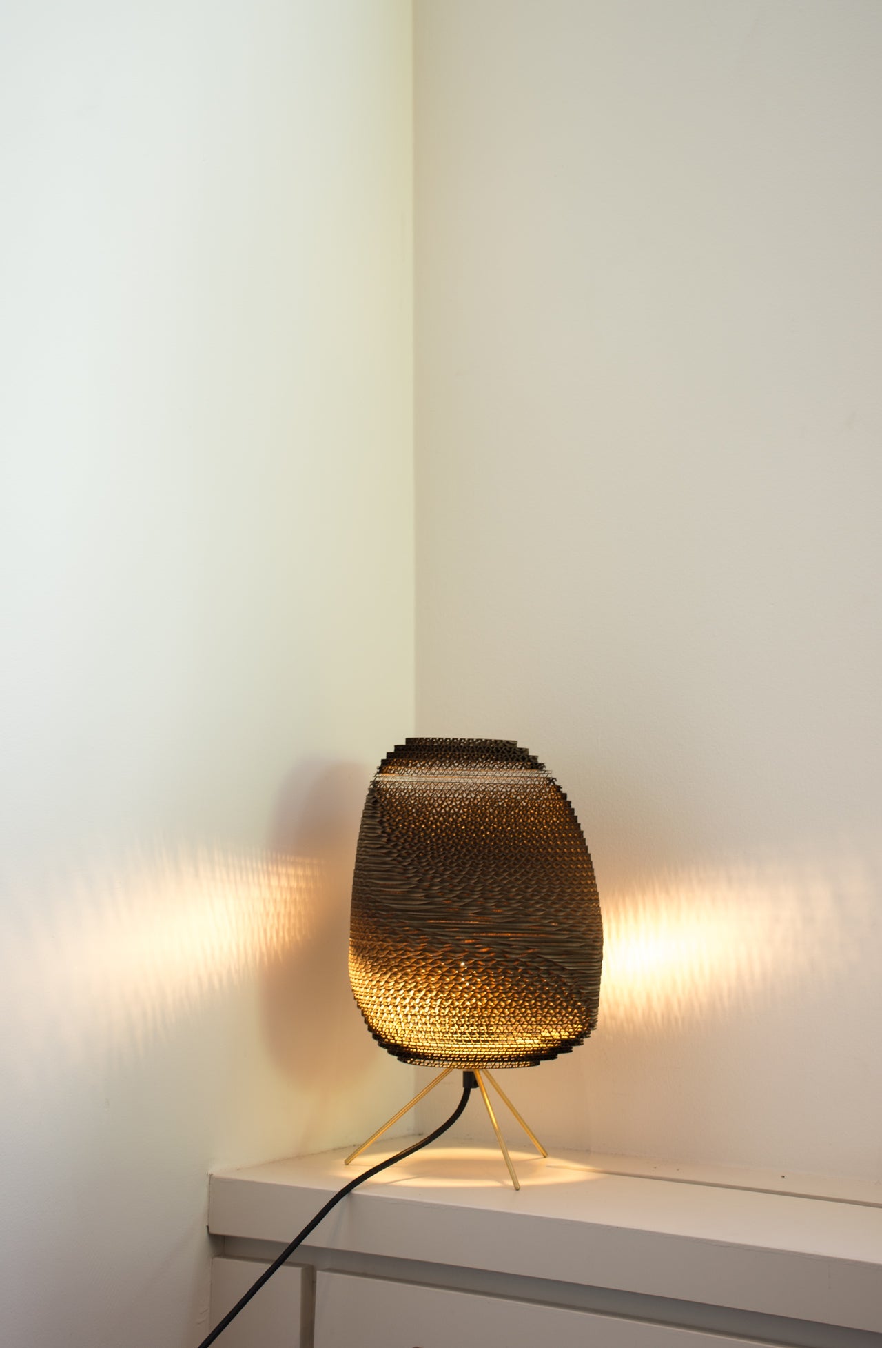 Sustainable Brass Cardboard Table Lamp By Graypants
