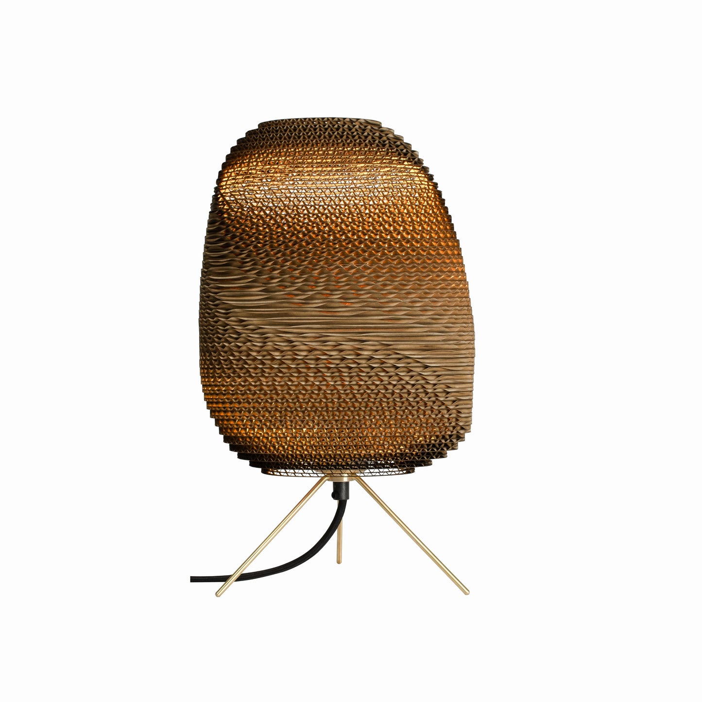 Sustainable Brass Cardboard Table Lamp By Graypants