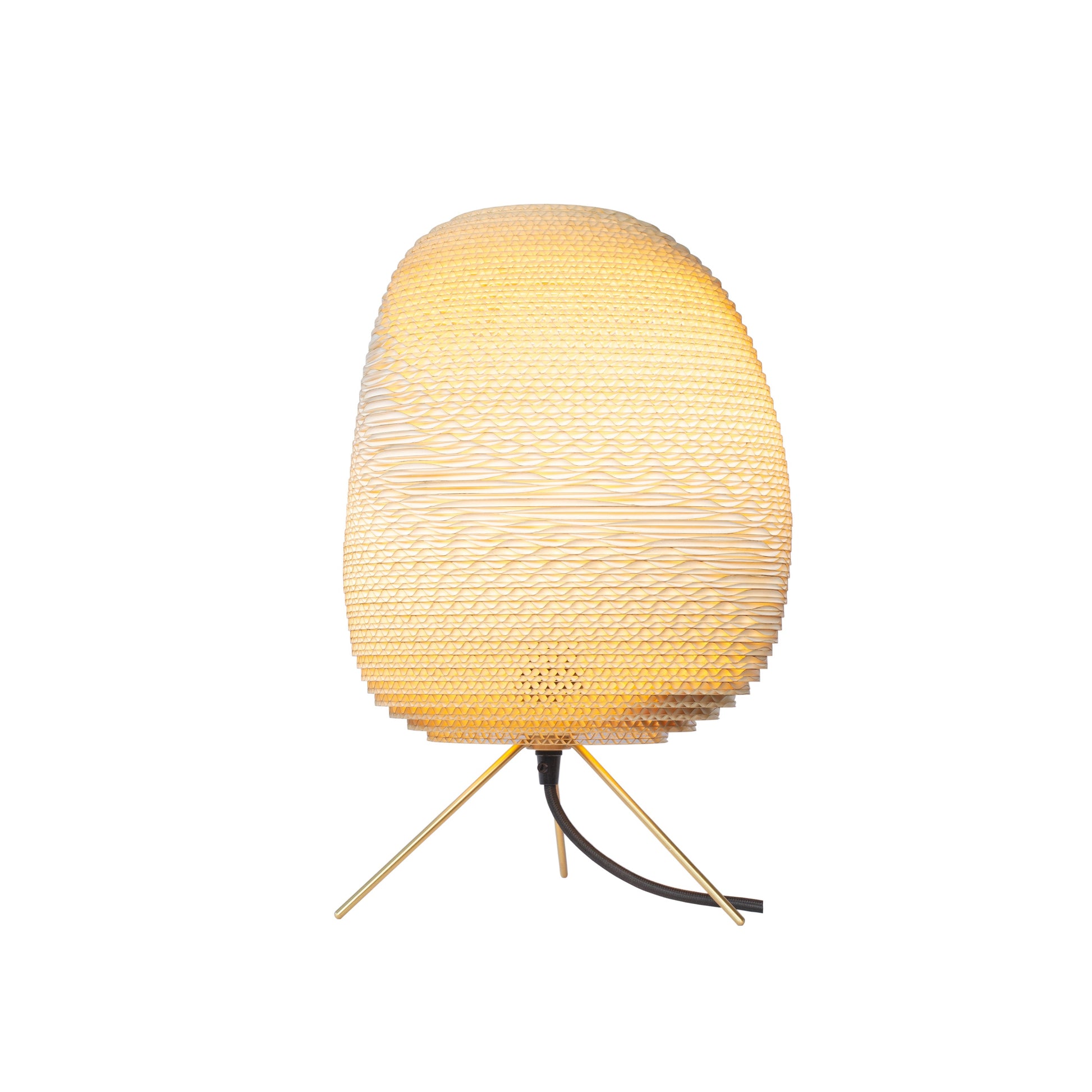 Sustainable Brass Cardboard Table Lamp By Graypants