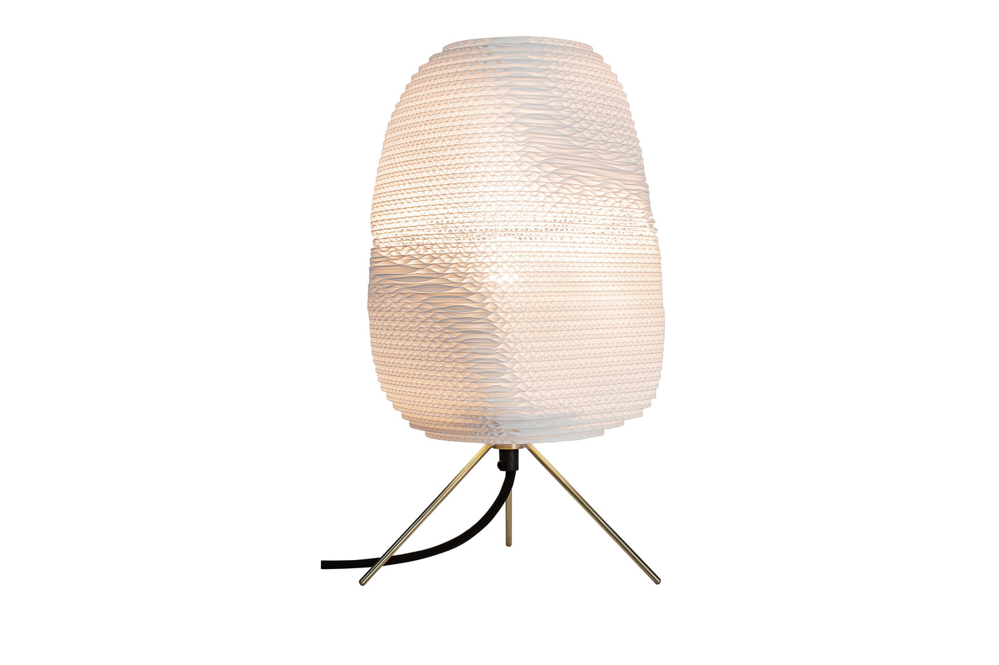 Sustainable Brass Cardboard Table Lamp By Graypants