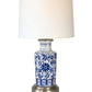 Chinese-Inspired Blue Porcelain Cordless Table Lamp