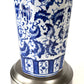 Chinese-Style Cordless Table Lamp Blue
