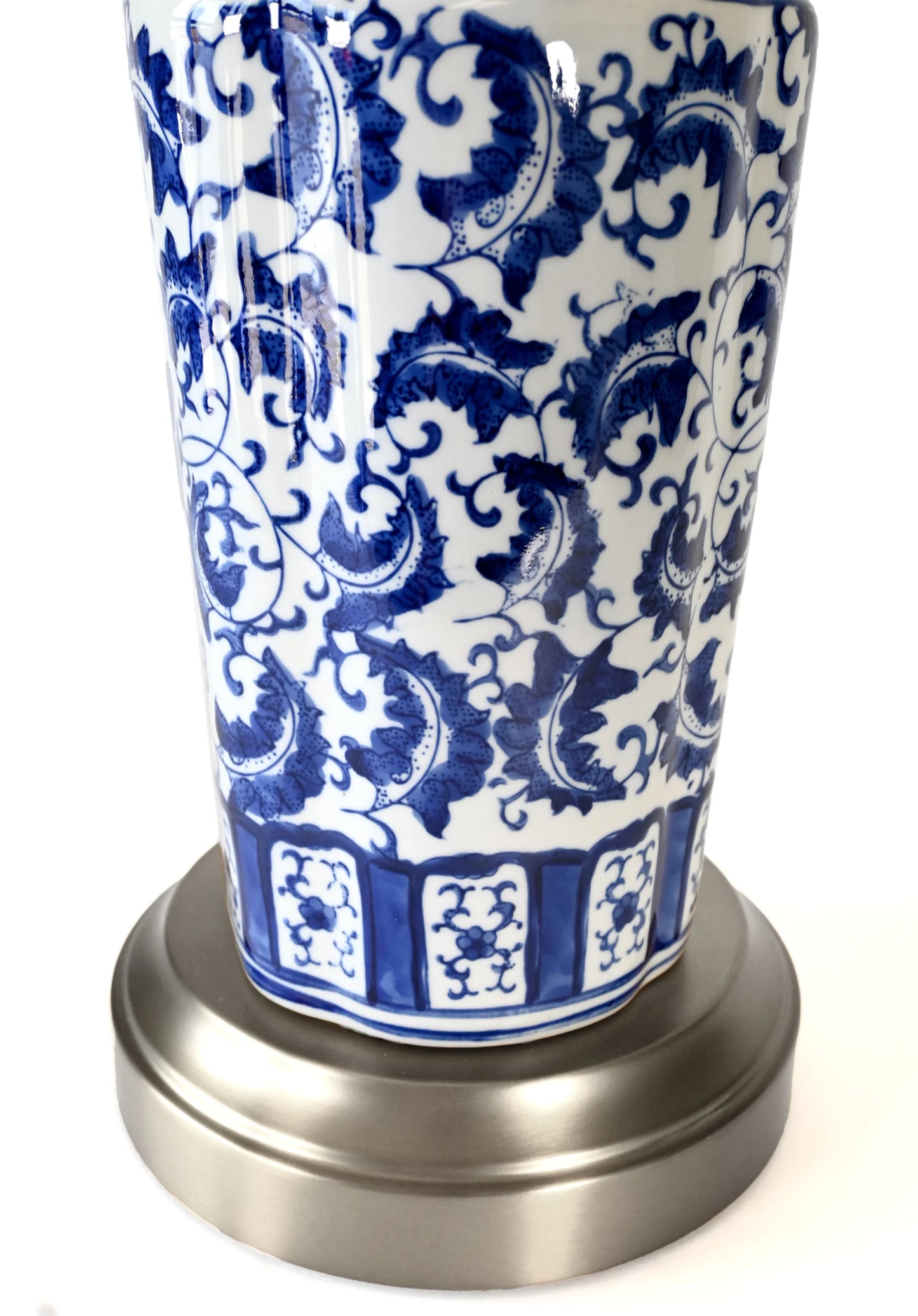 Chinese-Style Cordless Table Lamp Blue