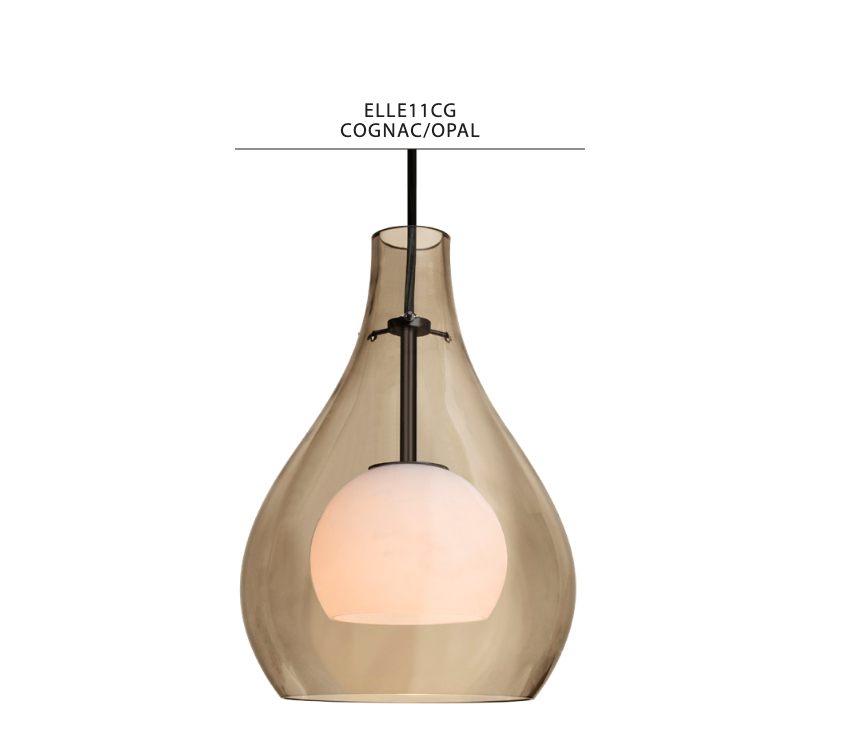 Besa Lighting Elle 11 Teardrop Glass LED Pendant
