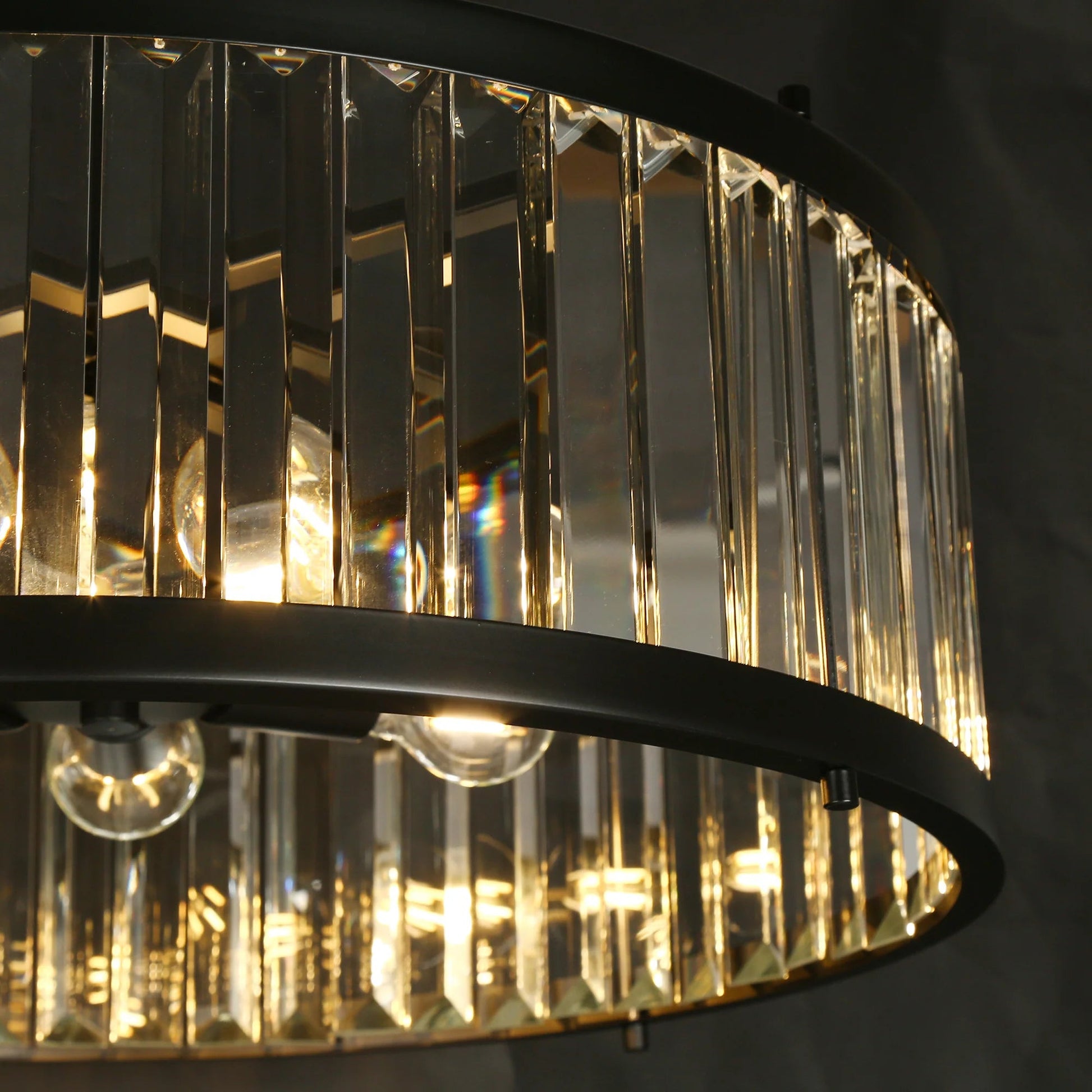 Elvira Ha05122 Black Crystal Chandelier - LNC Home