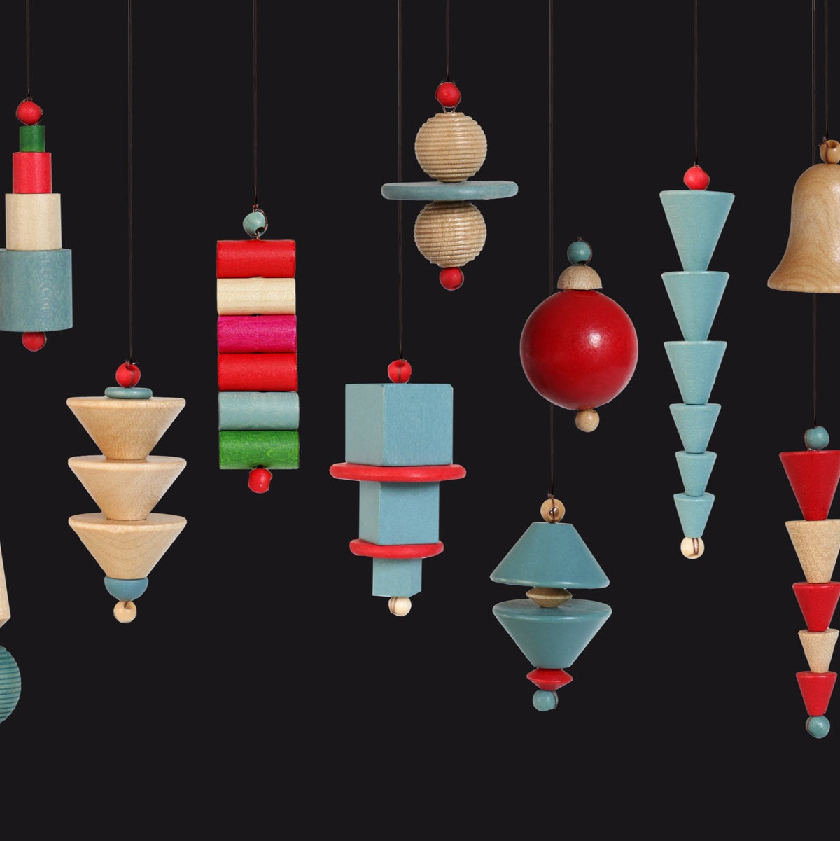 Bauhaus Christmas Ornaments, Set of 12, by IC Design (photo 7 of 21)