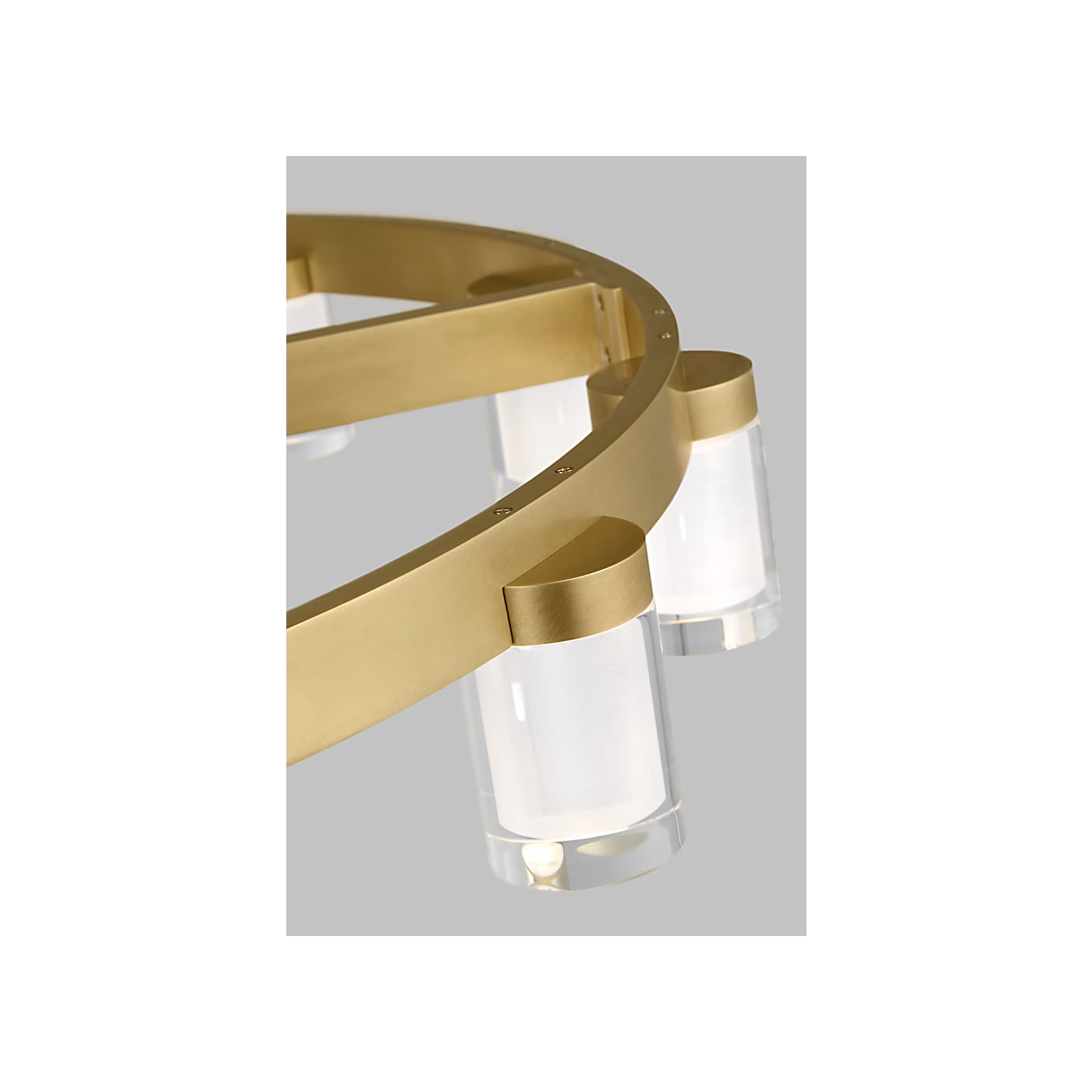 Modern ceiling chandelier with dimmable LED lighting and crystal prisms