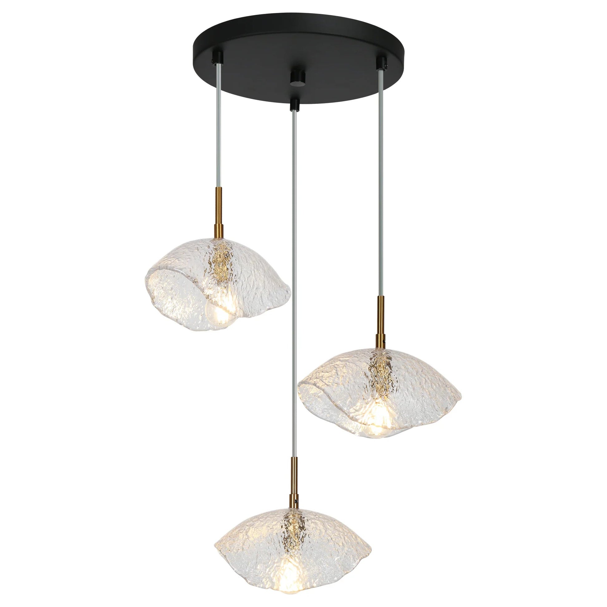 Modern Linear Chandelier Black Brass Evangeline - LNC Home