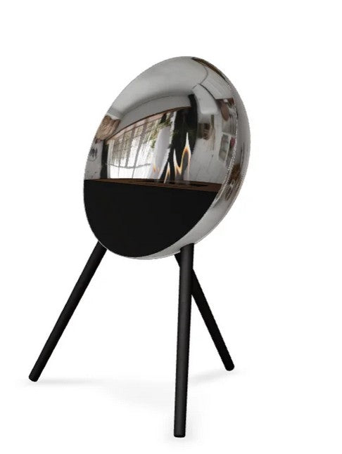 Eye Silver Bio Ethanol Fireplace by LE FEU