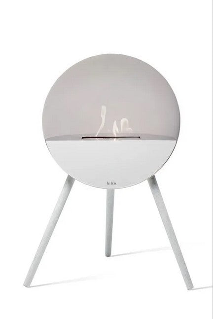 Eye White Bio Ethanol Fireplace by LE FEU