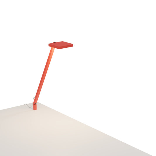 Focaccia Solo Desk Lamp Matte Fire Red Through Table Mount Fcd 1 Mfr Thr by Koncept Inc